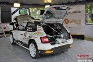 Rallye Český Krumlov: Čtvrtek v areálu výstaviště v Českých Budějovicích
